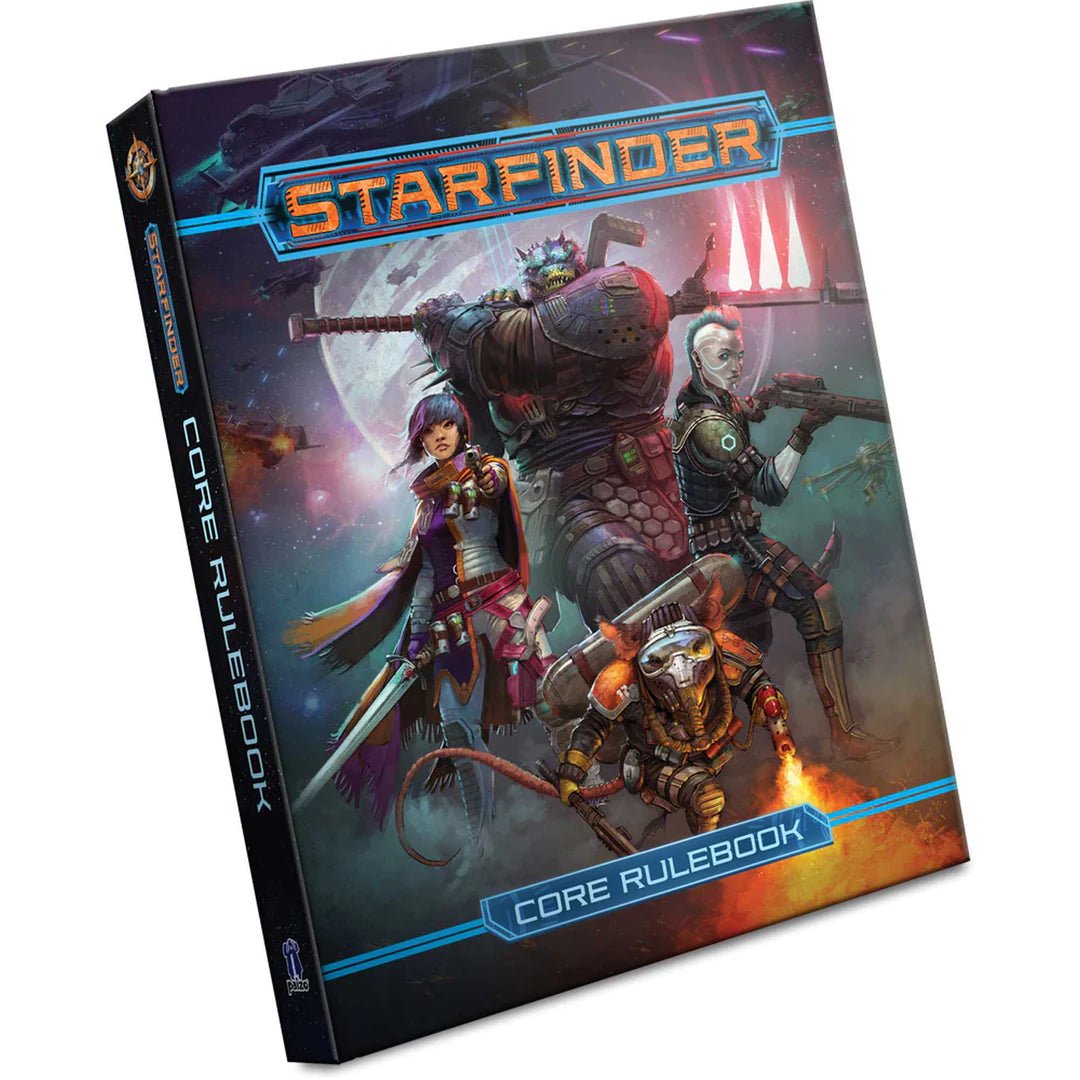 Paizo Starfinder Core Rulebook hardcover with sci-fi crew cover art
