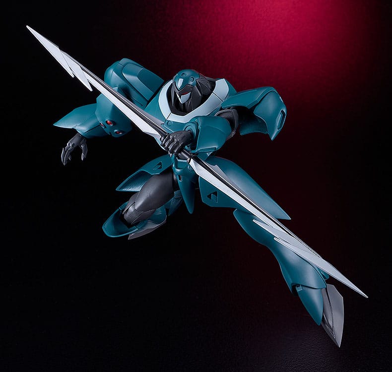Tekkaman Dagger Moderoid kit lunging with jagged lance across his body