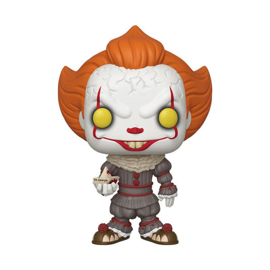 Funko Super Sized Pop! It Chapter Two Pennywise the clown holding Georgie's paper boat