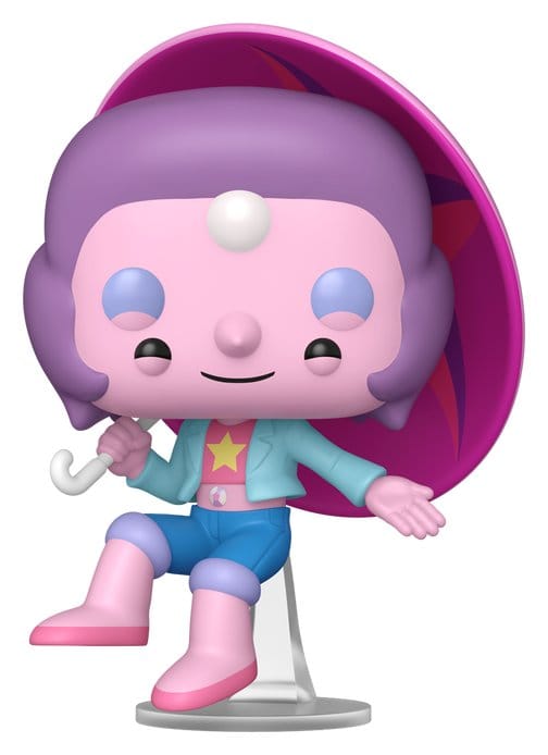 Funko POP! Rainbow Quartz 2.0 from Steven Universe holding a pink parasol, front view