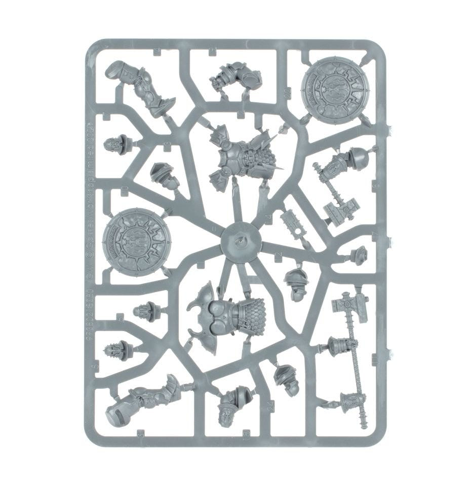 Stormcast Eternals Annihilators unpainted plastic sprue, frame 1 of 3
