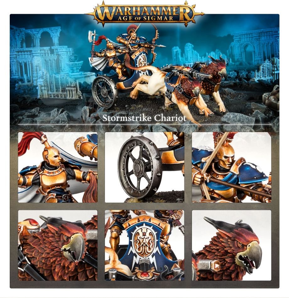 Stormcast Eternals: Stormstrike Chariot model detail - Loaded Dice