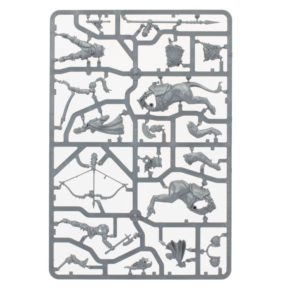 Stormcast Eternals Stormstrike Chariot unpainted plastic sprue, frame 2 of 2