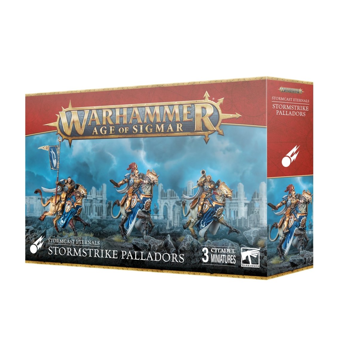 Games Workshop Age of Sigmar Stormcast Eternals Stormstrike Palladors box, 3 miniatures