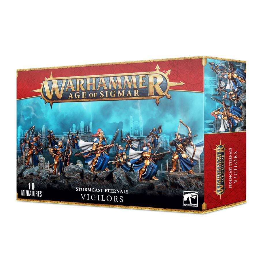 Games Workshop Age of Sigmar Stormcast Eternals Vigilors box front, 10 miniatures