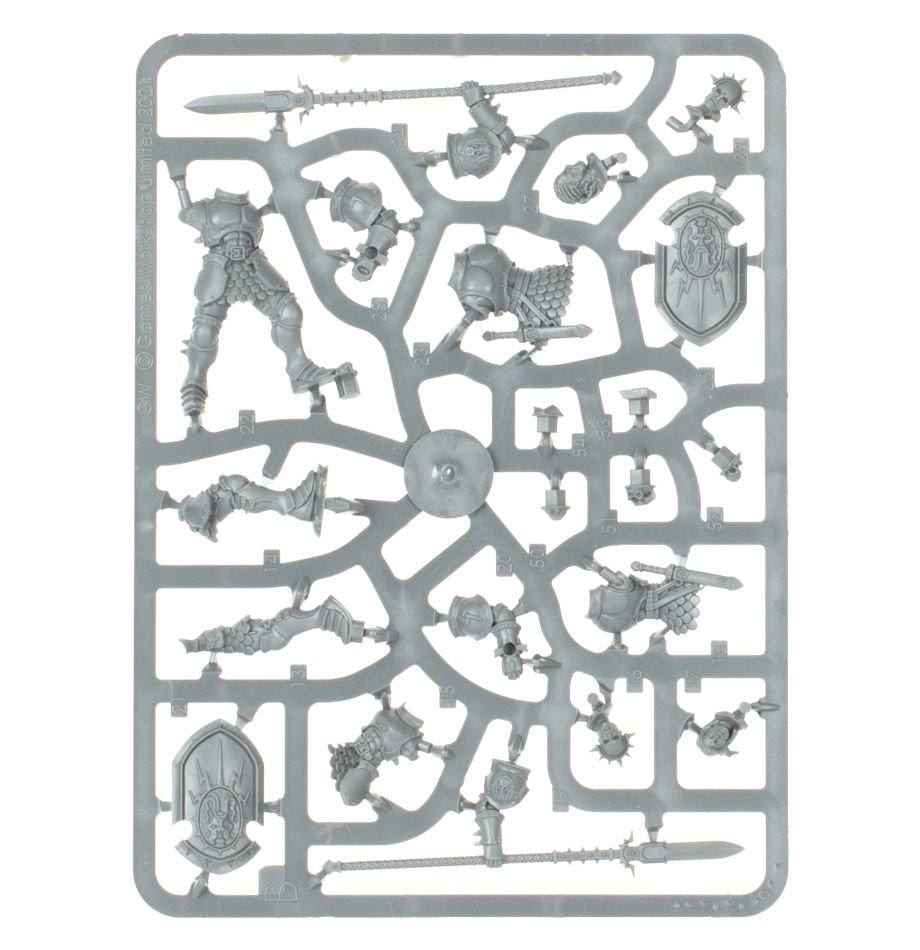Stormcast Eternals Vindictors unpainted plastic sprue, frame 2 of 3