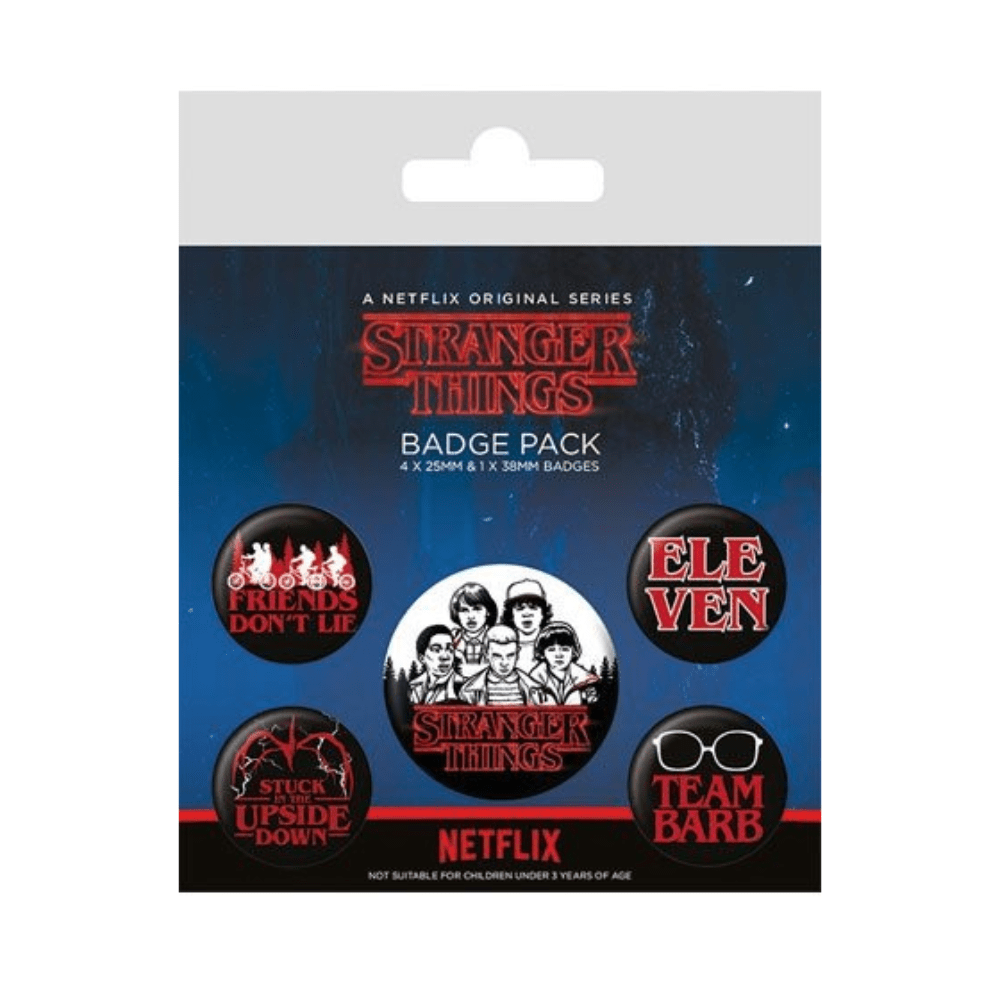 Stranger Things Pin-Back Buttons 5-Pack Characters - Loaded Dice