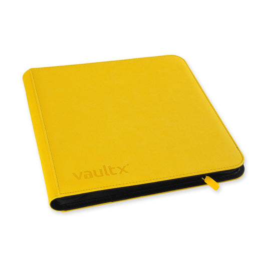 VaultX Exo-Tec Zip Binder - 12 Pocket XL - Yellow - Loaded Dice