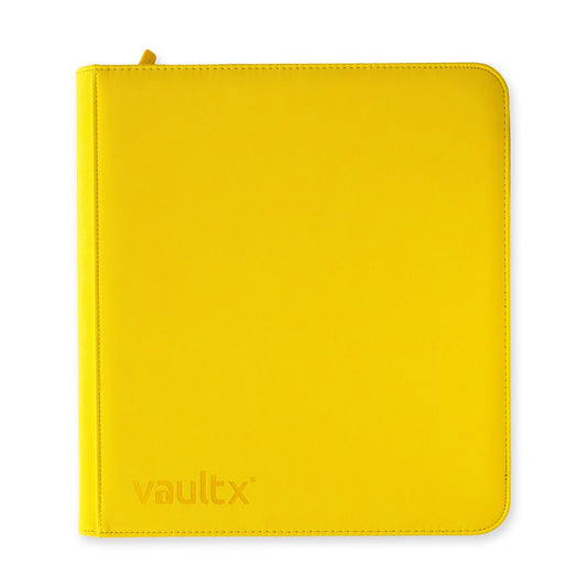 VaultX Exo-Tec Zip Binder - 12 Pocket XL - Yellow - Loaded Dice