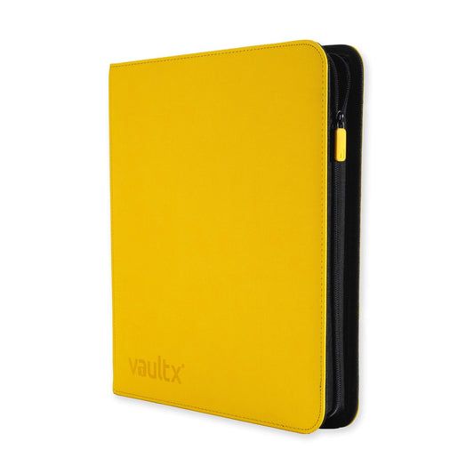VaultX Exo-Tec Zip Binder - 12 Pocket XL - Yellow - Loaded Dice