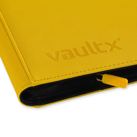 VaultX Exo-Tec Zip Binder - 12 Pocket XL - Yellow - Loaded Dice