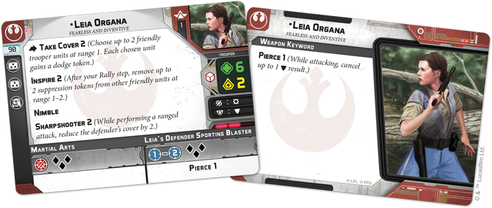 Star Wars Legion: Leia Organa Commander - Loaded Dice