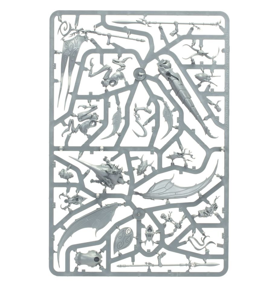 Sylvaneth: Spiterider Lancers sprue contents - Loaded Dice