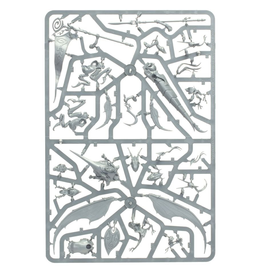Sylvaneth: Spiterider Lancers sprue contents - Loaded Dice
