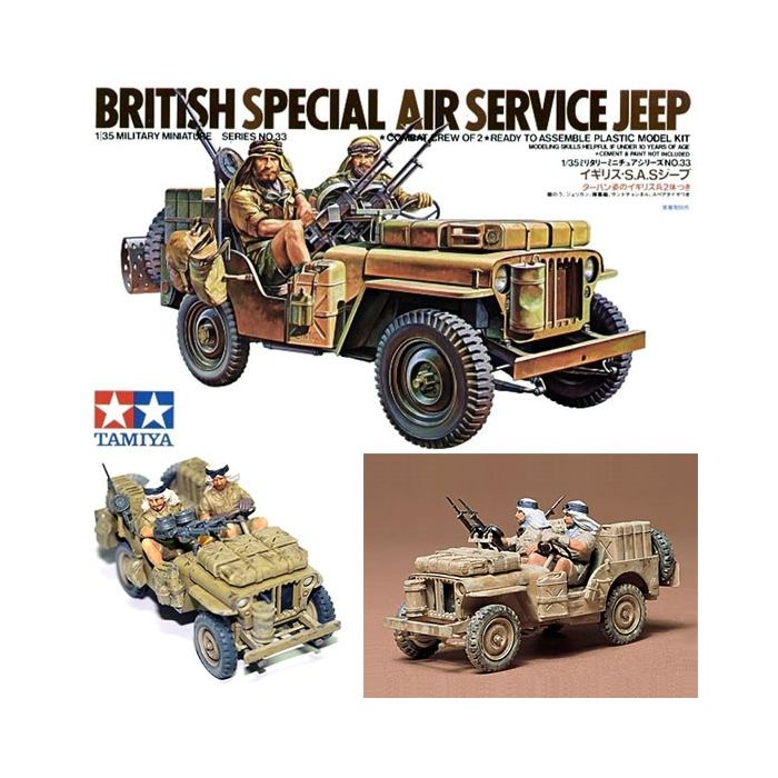 Tamiya 1:35 35033 British SAS Jeep - Loaded Dice Barry Vale of Glamorgan CF64 3HD