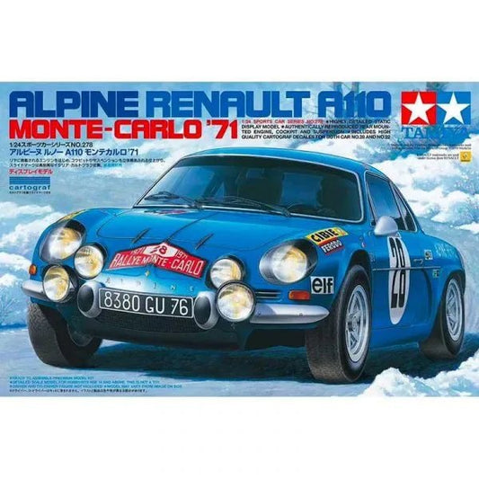 Tamiya 1:24 Alpine A110 Monte-Carlo '71 plastic scale model kit box