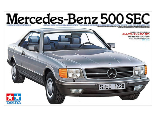 Tamiya 1/24 Mercedes-Benz 500 SEC plastic scale model kit box