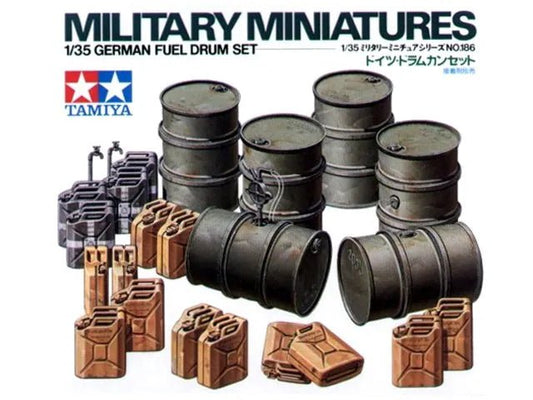 Tamiya 1:35 German Fuel Drum plastic scale model kit box