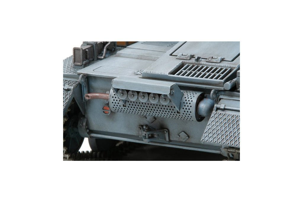 Tamiya 1/35 Panzer II Ausf.A/B/C kit, close-up of the rear hull and exhaust