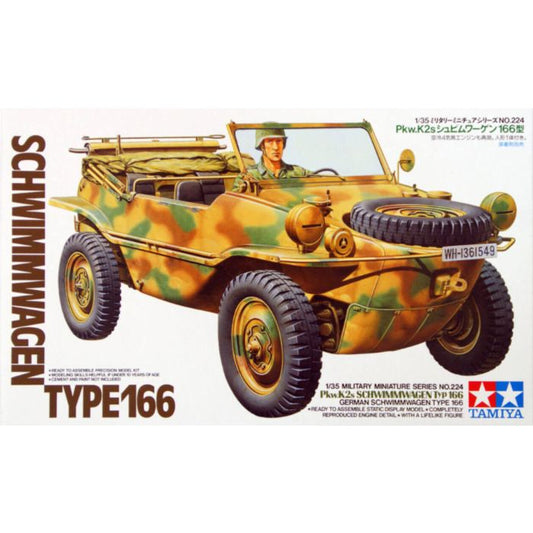Tamiya 1:35 German Schwimmwagen Type 166 plastic scale model kit box