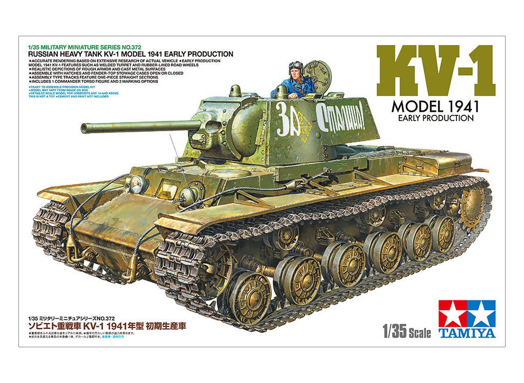 Tamiya 1:35 Russian Heavy Tank KV-1 1941 Early Production - 35372