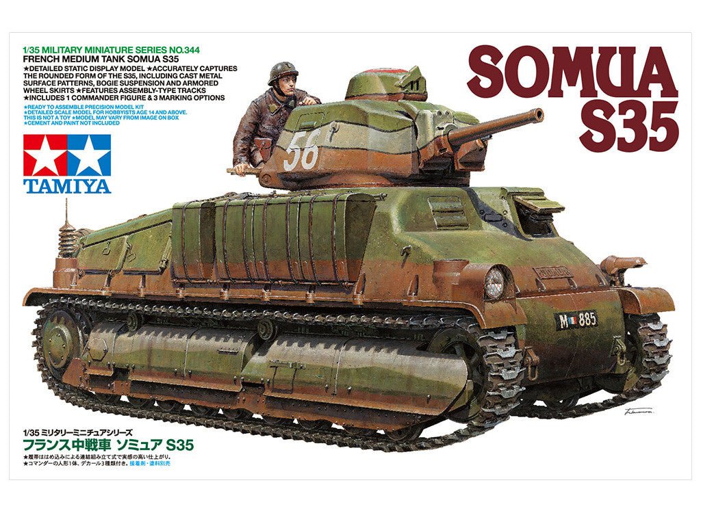 Tamiya 1:35 Somua S35 French Medium Tank - 35344