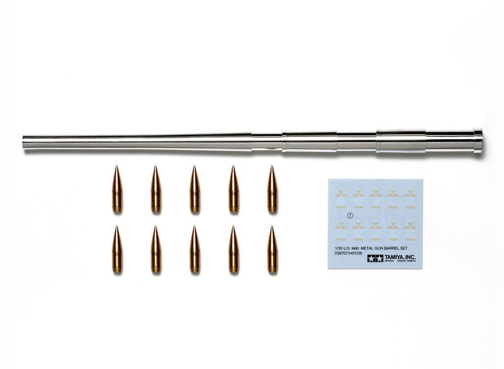 Tamiya 1:35 U.S. M40 Metal Gun Barrel - 12670