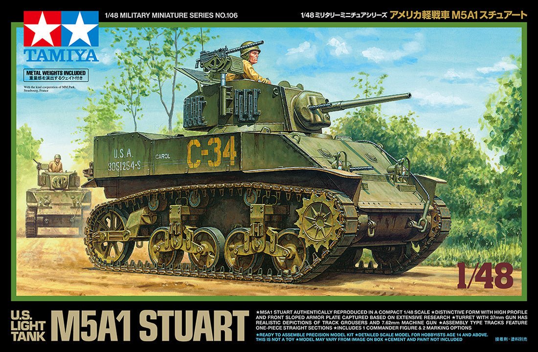 Tamiya 1:48 M5A1 Stuart - 32606