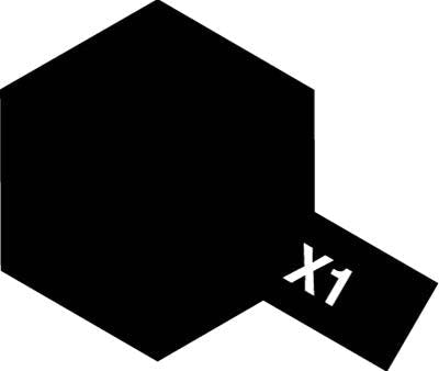 Tamiya Acrylic Paint Mini X-1 Black - Loaded Dice