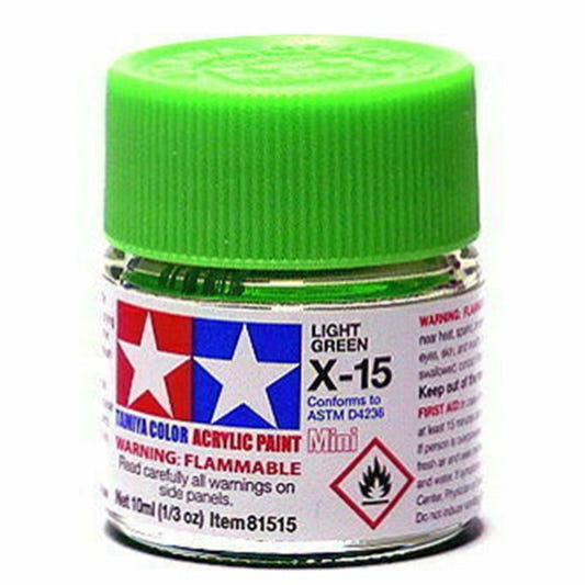 Tamiya acrylic paint mini X-15 Light Green 10ml jar