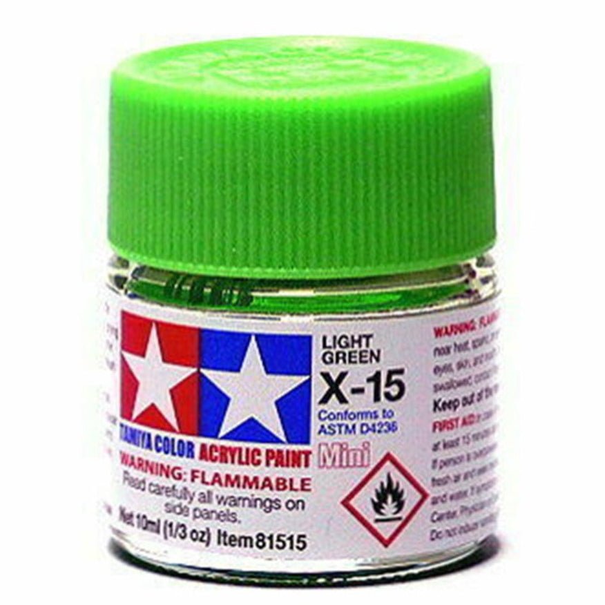 Tamiya acrylic paint mini X-15 Light Green 10ml jar