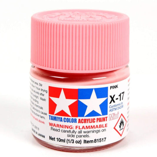 Tamiya acrylic paint mini X-17 Pink 10ml jar