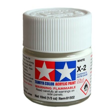 Tamiya acrylic paint mini X-2 White 10ml jar
