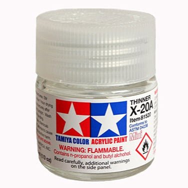 Tamiya acrylic paint mini X-20A Thinner 10ml jar