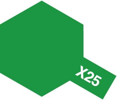 Tamiya Acrylic Paint Mini X-25 Clear Green - Loaded Dice