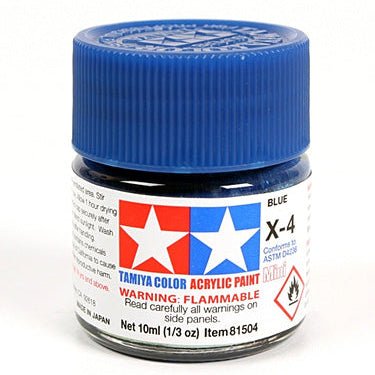 Tamiya acrylic paint mini X-4 Blue 10ml jar