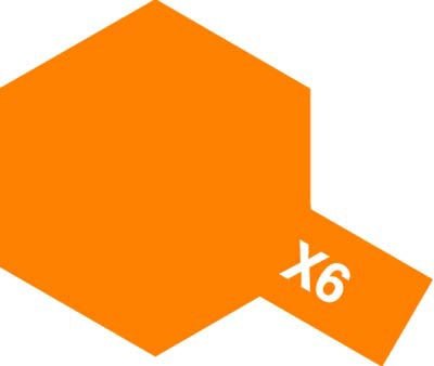 Tamiya Acrylic Paint Mini X-6 Orange - Loaded Dice