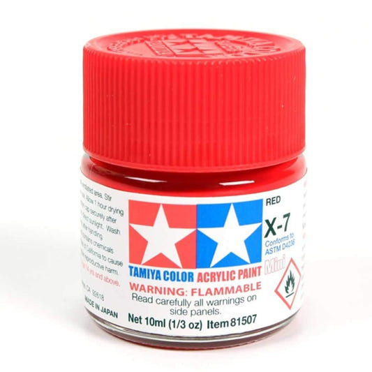 Tamiya acrylic paint mini X-7 Red 10ml jar