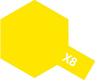 Tamiya Acrylic Paint Mini X-8 Lemon Yellow - Loaded Dice