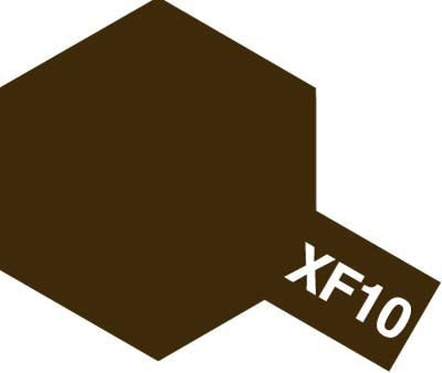 Tamiya Acrylic Paint Mini XF-10 Flat Brown - Loaded Dice