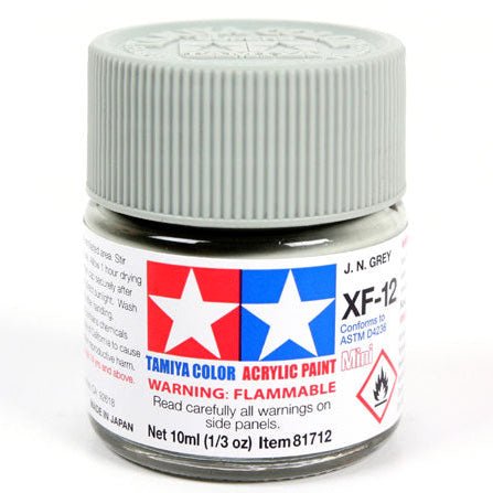 Tamiya acrylic paint mini XF-12 J.N. Grey 10ml jar