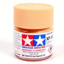 Tamiya acrylic paint mini XF-15 Flat Flesh 10ml jar
