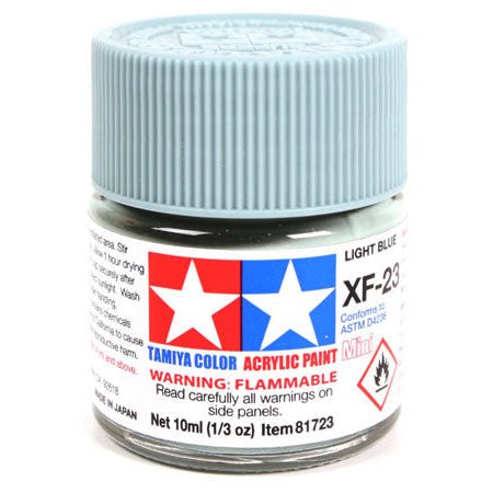 Tamiya acrylic paint mini XF-23 Light Blue 10ml jar