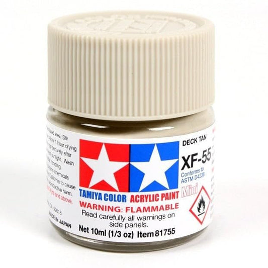 Tamiya acrylic paint mini XF-55 Deck Tan 10ml jar