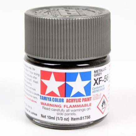Tamiya acrylic paint mini XF-56 Metallic Grey 10ml jar