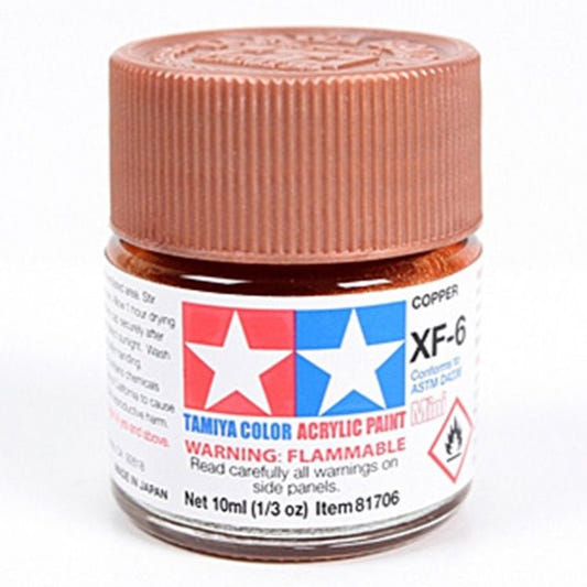 Tamiya acrylic paint mini XF-6 Copper 10ml jar