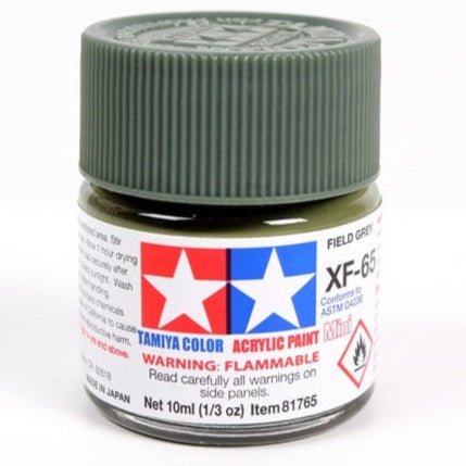 Tamiya acrylic paint mini XF-65 Field Grey 10ml jar