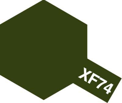 Tamiya Acrylic Paint Mini XF-74 Olive Drab (JGSDF) - Loaded Dice