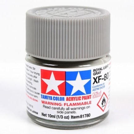 Tamiya acrylic paint mini XF-80 Royal Light Gray 10ml jar
