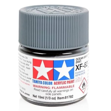Tamiya acrylic paint mini XF-82 RAF Ocean Grey 2 10ml jar